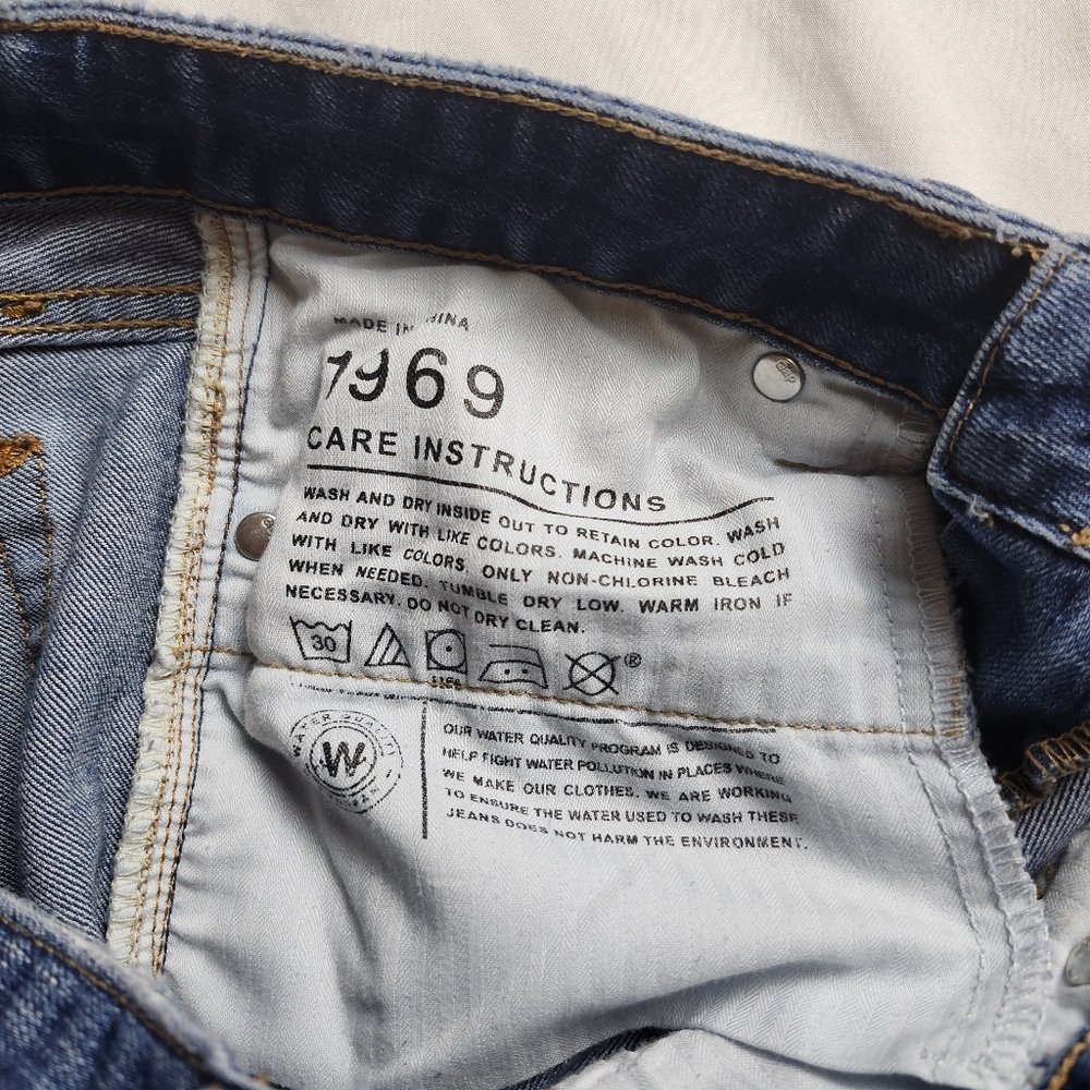 GAP 1969 Classic Blue Straight Leg Jeans Size 27 R - Picture 2 of 8